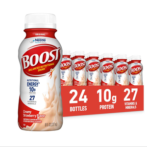 BOOST Original Ready to Drink Nutritional Drink, Creamy Strawberry, 8 fl oz (Pack of 24) - Product Image 1