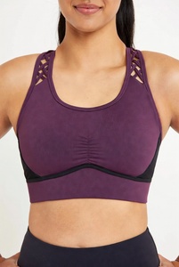 สปอร์ตบราสำหรับผู้หญิงสำหรับโยคะ ออกกำลังกาย ฟิตเนส ฝึกซ้อม สวมใส่สบาย ยืดหยุ่นได้ ชุดออกกำลังกายแบบกระชับรูปทรง - Product Image 5