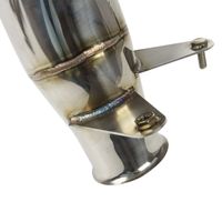 Header knalpot untuk 2013-2016 BMW N55 M135i M235i 435i F32 F33 F36 F22 F23 4 "knalpot Downpipe tunggal