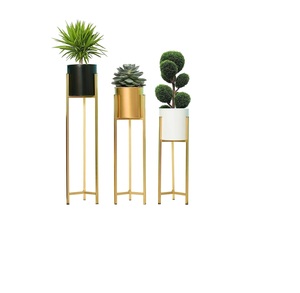Jardinière à fleurs de grande taille de style nouveau, finition dorée, jardinière à fleurs en métal, style unique, décoration de pépinière, jardinière à fleurs en métal - Product Image 5