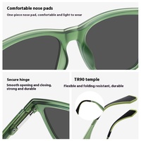 Lunettes de soleil unisexes légères antidérapantes Charnière à ressort polarisée Style tendance pour aventures en plein air au printemps et en été