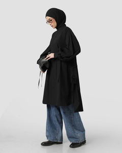 Vestido Camisero Holgado Sabamodest X IKYK de Algodón 100% Personalizado, Ropa Islámica Modesta para Mujeres Musulmanas - Product Image 4