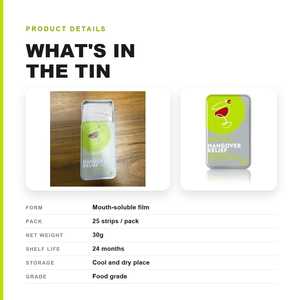 Pastillas de película soluble en la boca para aliviar la resaca, cuidado de la salud, extracto de raíz de Kudzu, uso para adultos, empaque personalizado, grado alimenticio, marca OEM - Product Image 5