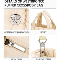 Sac fourre-tout matelassé pour femme avec logo personnalisé, sac à main en polyester imperméable pour le travail, la gym, les courses, avec bandoulière réglable