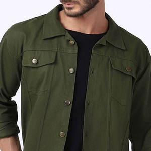 Factory Made New Design Winter Canvas Thin <b>Stand</b> Collar Men's Jacket Customized Printed Logo Cotton - Product Image 2
