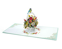 Cartes de vœux 3D personnalisées avec fleurs pour la fête des mères, en provenance du Vietnam, HMG, avec modèle pop-up et enveloppes incluses