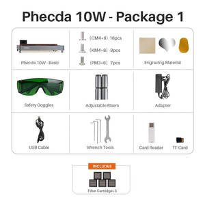 ELEGOO Phecda 10W/20W Laser Engraver Cutter New Co2 Diode for Acrylic Stone Metal <b>Plastic</b> Glass Rubber Wood Plywood MDF AI - Product Image 5