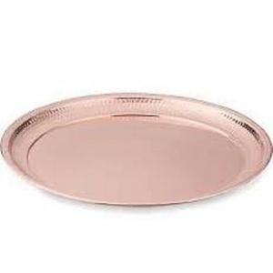 Hammered <b>Mirror</b> Polished Food Serving Tray With Unique Designing Two Strong Gold Color Handle for Home and Restaurant <b>Large</b> Tray - Product Image 5