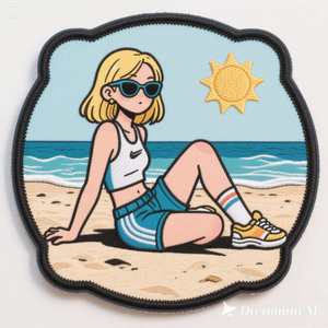 Parche de Lentejuelas de Resina de PVC de Goma 3D Personalizado |   Diseño de Chica Anime |   Sombrero de Lona Ecológico Hecho en Vietnam, Redondo/Cuadrado - Product Image 5