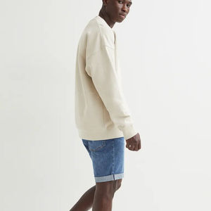 Pantalones cortos vaqueros de verano para hombre hechos en Pakistán de alta calidad 2025 transpirables y servicio OEM y ODM teñido liso en color en blanco - Product Image 4