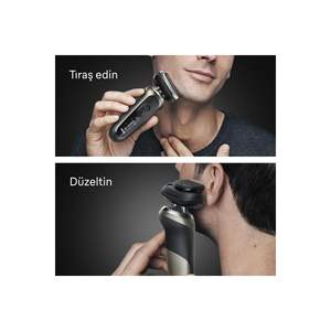 Rasoir électrique doré étanche IPX7 pour homme, autonomie de 60 minutes, tondeuse de précision, utilisation humide/sèche, conception sans fil - Product Image 4