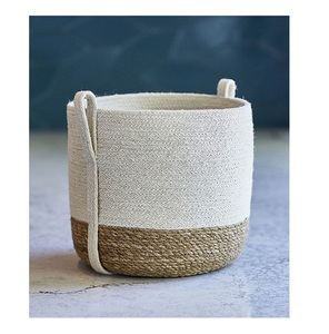 Factory Wholesale Handmade Jute Storage <b>Baskets</b> with Handles for Kitchen and <b>Wardrobe</b>-Hand Stitched Gift Boxes - Product Image 4