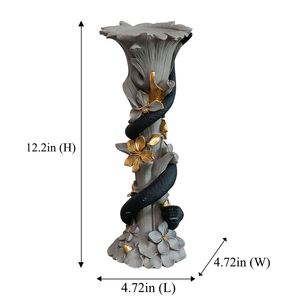 Estatua de Resina Hecha a Mano con Patrón de <span class=keywords><strong>Serpiente</strong></span> con Detalles en Dorado (Giratos de Vid de <span class=keywords><strong>Mamba</strong></span> <span class=keywords><strong>Negra</strong></span>) Decoración Elegante para el Hogar - Product Image 6