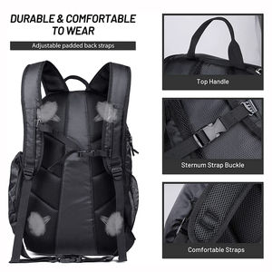 2024 venta al por mayor bolsa de deporte poliéster softback impermeable fútbol baloncesto bolsa interior cremallera bolsillo lavable bolsa de deportes - Product Image 3