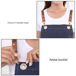 Tabliers de cuisine en denim de haute qualité pour adultes, vente en gros, logo personnalisé, vêtements de nettoyage, usage quotidien, tabliers personnalisés pour coiffeurs - Product Image 4