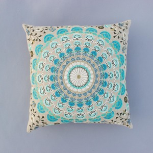 Chambray Cotton Swati Embroidery Geometric Car Sofa Chair Bed Throw Pillow <b>Cushion</b> <b>Cover</b> 40 X 40CM - Product Image 5