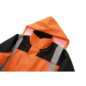 เสื้อแจ็คเก็ตบอมเบอร์ฤดูหนาวคุณภาพสูงสำหรับผู้ชาย ขายส่งแบบ OEM ผลิตจากโพลีเอสเตอร์ พิมพ์ลายสกรีน เสื้อผ้าทำงานแบบมองเห็นได้ชัดเจนสำหรับงานกลางแจ้ง - Product Image 3