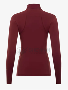 Col haut conception femmes équitation couches de base vêtements d'équitation d'hiver avec chaleur isolante silhouette ajustée et respirant - Product Image 2