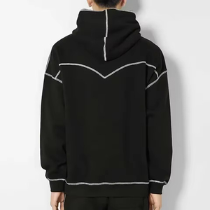 Impression personnalisée élégante OEM ODM haute qualité pas cher prix 100% coton polaire éponge française inversé à l'envers point sweats à capuche - Product Image 2