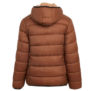 Veste à bulles d'hiver pour hommes de qualité supérieure High Street Logo personnalisé Meilleure vente Polyester tricoté qualité à capuche col montant fermeture éclair - Product Image 2