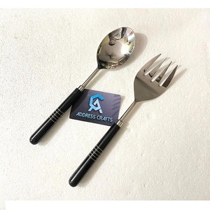Eco-Friendly Handmade Stainless Steel <b>Salad</b> Server Set Hot Selling Kitchenware <b>Salad</b> Spoon Fork Set Tableware Resin <b>Salad</b> <b>Tools</b> - Product Image 3