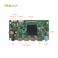 Modul LCD UHD Full-View Wisecoco 23,8 Inci 4K 3840*2160 60Hz 300Nits EDP 30 Pin Layar LCD TFT dengan Papan Pengontrol