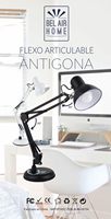 BEL AIR HOME-Antigona-Lampe de bureau LED articulée rétro vintage Lampe de bureau anti-éblouissement réglable pour l'étude et la lecture E27