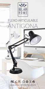 BEL AIR HOME - Antigona - Vintage <b>Retro</b> Articulated LED <b>Desk</b> Lamp Adjustable Anti-Glare <b>Desk</b> Lamp for Study and Reading E27 - Product Image 5