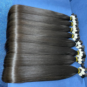 100% cheveux vietnamiens naturels droits 80 cm, cheveux humains de couleur noire très soyeux et lisses - Product Image 1