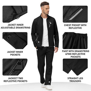 Hot Selling Bulk Plain <b>Men's</b> Two Piece Set Custom Sports Polyester Cotton Unisex Jogger Tracksuits Oversize Slim Fit Sweatsuits - Product Image 4