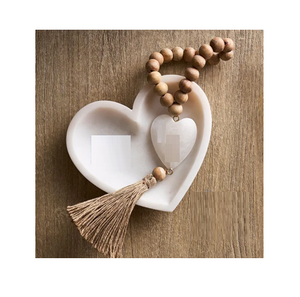 Juego de accesorios de baño de decoración de bandejas de corazón de mármol para hoteles de diseño de lujo y uso doméstico elegante - Product Image 2