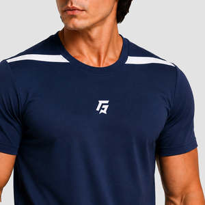 T-shirt Core Pro GS Bleu Coupe Slim en Jersey 100% Coton Biologique 200 Grammes Couleur Unie Imprimé avec Fonctionnalité Compressée - Product Image 5
