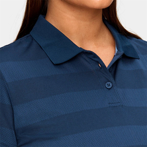 Algodón tejido de manga corta de alta calidad para mujer para camisa con logotipo personalizado, ropa de calle informal de Golf de alto rendimiento, patrón sólido - Product Image 3
