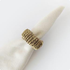 Anneaux de serviette en jonc de mer tissés sur mesure, accessoires de table pour banquet, porte-serviettes en jonc de mer - Product Image 4