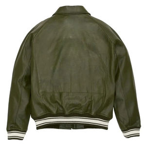 แจ็คเก็ตเบสบอลแบบวาร์ซิตี้สำหรับผู้ชาย สไตล์เรียบง่าย สีพื้น ขายดีที่สุด ผลิตตามสั่ง ดีไซน์แบบ Letterman ปกตั้ง ด้านหน้าเป็นผ้า ระบายอากาศได้ดี เป็นมิตรกับสิ่งแวดล้อม - Product Image 2