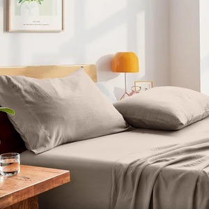 Juego de Sábanas de Lino 100% Moderno, de Alta Calidad, Personalizado, Popular y en Oferta, con Patrón Sólido y Ecológico para Ropa de Cama del Hogar - Product Image 6