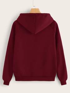 Sudadera con Capucha de Forro Polar Transpirable de Moda para Invierno, Cómoda, Unisex, Mezcla de Poliéster/Algodón, con Bolsillo, Diseño Bordado con Cuentas, Digital - Product Image 3