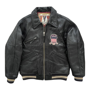 Hombre Chaquetas Avirex Bomber Jacket Hip Hop Custom Made Logo Chaqueta de cuero genuino para hombre - Product Image 1