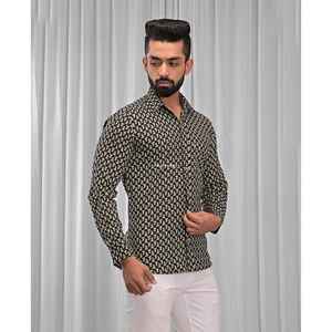 Camisa Casual Estampada 100% Algodón para Hombre, Corte Slim Fit con Mangas Largas, Talla 6XL, Suministro ODM - Product Image 4