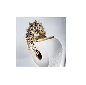 ผู้ถือเนื้อเยื่อทองเหลืองสไตล์โบราณสำหรับห้องน้ำที่นิยมอย่างสูงสำหรับการออกแบบที่หรูหราและการตกแต่งที่หรูหรา - Product Image 3