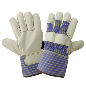 Guantes de seguridad de piel de vaca de palma completa para trabajo de construcción de estilo occidental, guantes de trabajo resistentes al calor - Product Image 1