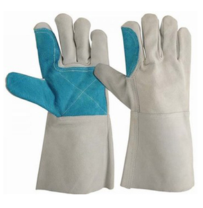 Novedades OEM, guantes de trabajo de soldadura con logotipo personalizado transpirable, superventas, guantes de soldador de seguridad de cuero de vaca de alta calidad - Product Image 1