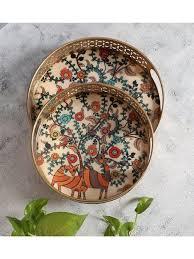 ทำด้วยมือ25x25ซม. ถาดเงินเยอรมันหรูหราสติกเกอร์พิมพ์ลายผลไม้เสิร์ฟสำหรับเทศกาลของขวัญกลับมา - Product Image 6