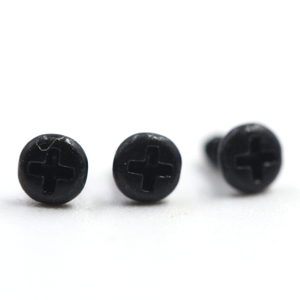 Vis autotaraudeuse à tête cylindrique Phillips Quick Bite ST1.4x3.5mm en acier au carbone trempé, finition zinc noir, pointe acérée, filetage de type A - Product Image 1