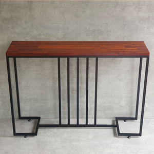 Modern Acacia Wood <b>Console</b> <b>Table</b> with Iron Legs <b>for</b> <b>Entry</b> Villa Living Room CST046 - Product Image 3