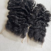 Vente chaude vague naturelle birmane cheveux bouclés armure et pour suisse HD fermeture frontale pour perruques et extensions de cheveux