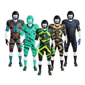 Ensemble de maillot d'entraînement de football américain avec épaulettes, respirant, manches courtes, hiver, unisexe, adulte - Product Image 6