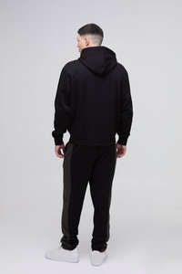 OEM New Fashion 2025-26 Color block Tracksuit Wholesale Price <b>Cheap</b> low MOQ Breathable Cotton Regular fit Hoodie & <b>Jogger</b> set - Product Image 6