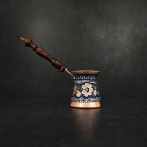Cafetière turque en cuivre de qualité supérieure avec poignée en bois, vaisselle, tasse à café, décoration de table pour la maison, la cuisine, le restaurant, l'hôtel, les fêtes - Product Image 1