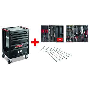 Gabinete con Ruedas Usag Start con Surtido Automotriz 495 PA, Juego de Herramientas de 142 Piezas - Product Image 1